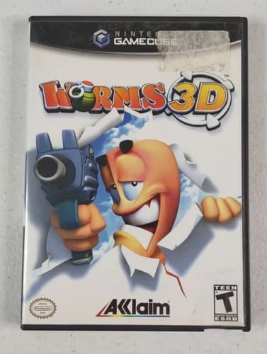 Worms 3D (Nintendo GameCube, 2004) Complete Acclaim