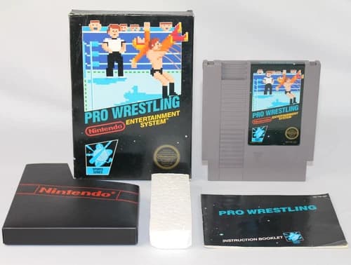 Pro Wrestling NES Nintendo Complete CIB Good Condition! Circle Seal! Rare!