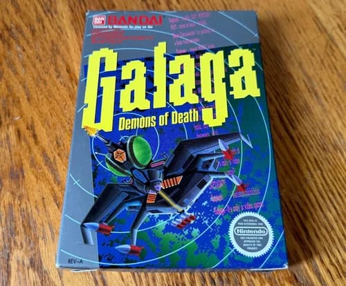 circle seal Galaga: Demons of Death complete in box nintendo nes game