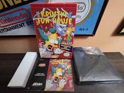 Nes Krusty's Fun House Complete In Box