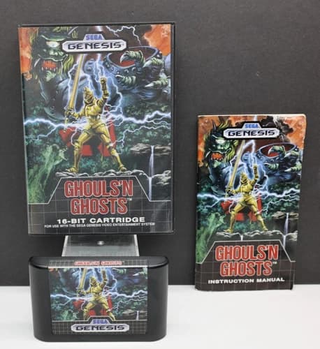 Ghouls 'N Ghosts Sega Genesis 1989 CIB Tested Cleaned