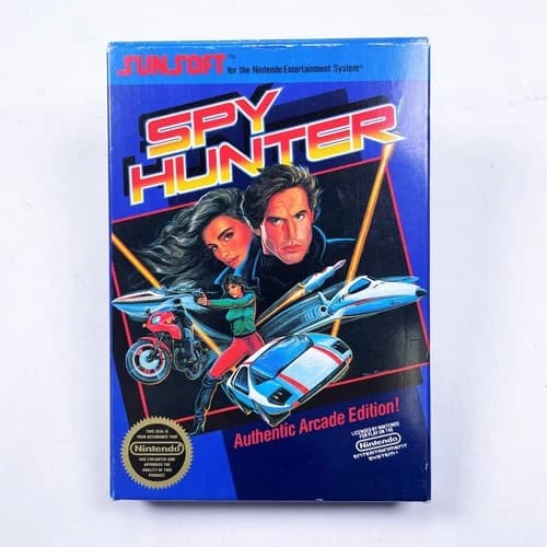 Spy Hunter NES Nintendo Game 1987 Sunsoft CIB Five Screw Variant