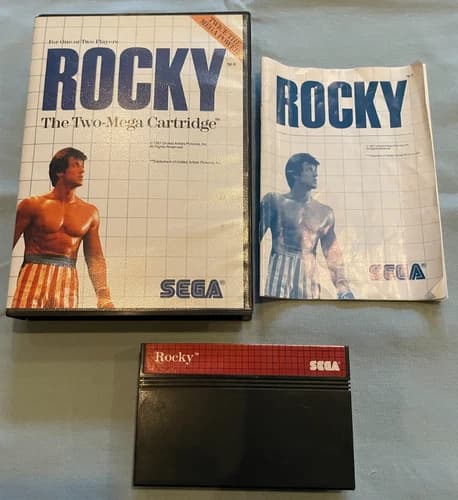 ROCKY - 1987 Sega Master System Video Game - COMPLETE in Original Case (CIB)!