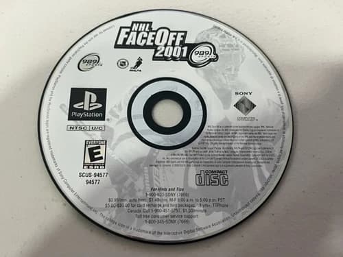 NHL FaceOff 2001 (PlayStation 1, PS1) - DISC ONLY NO TRACKING (629)