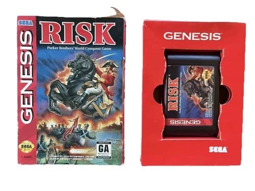 Risk: The World Conquest Game (Sega Genesis) Game Cartridge Nice!