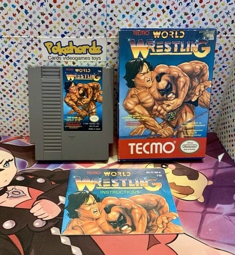 Tecmo World Wrestling NES Nintendo Complete CIB NICE!