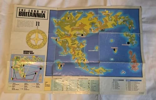 RARE Ultima: Quest of the Avatar Nintendo NES Map