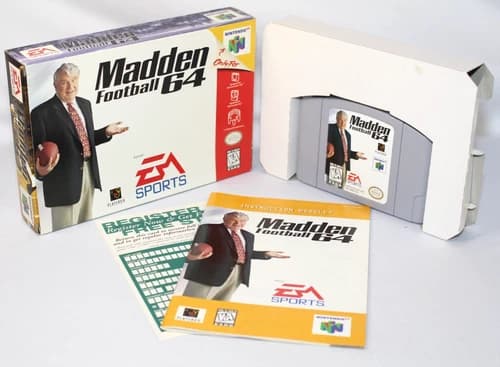 Madden Football 64 N64 Complete CIB GREAT Condition w/ Registration! NICE!