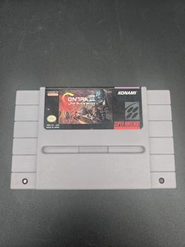 Contra 3 The Alien Wars (Nintendo SNES 1992) Authentic Cartridge Tested & Works