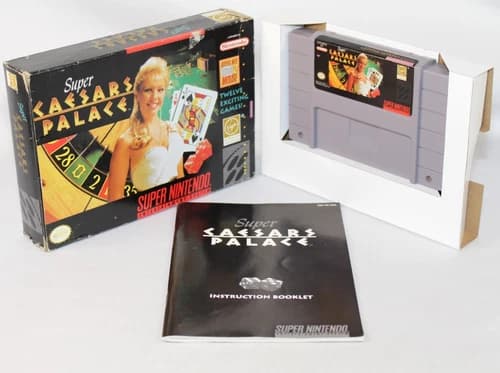 Super Caesars Palace SNES Super Nintendo Complete CIB! Good Condition! Nice!