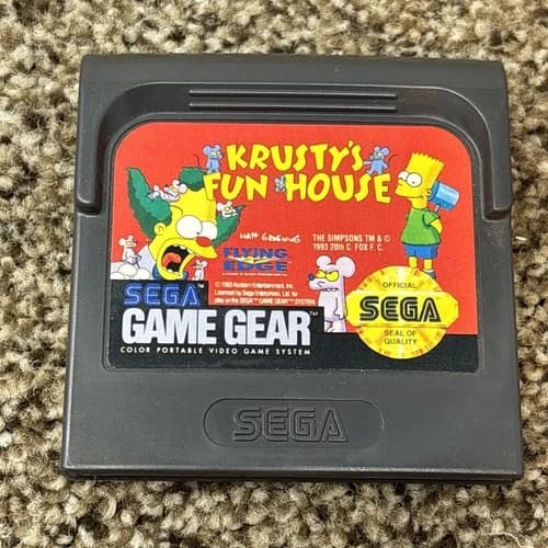 * Krusty's Fun House (Sega Game Gear GG, 1993) Cartridge Only Tested