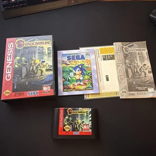 Shadowrun (Sega Genesis, 1994) Cib Complete With Registration Card