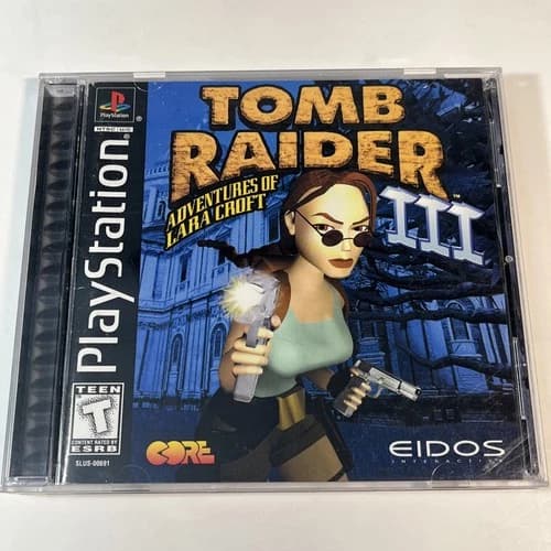Tomb Raider III 3 (Sony PlayStation 1 PS1) CIB Complete w/ Manual - Tested