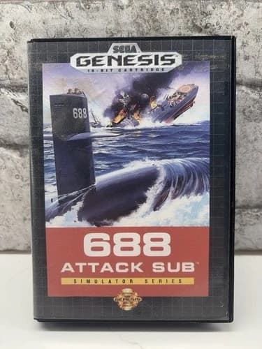 688 Attack Sub (Sega Genesis, 1991) Complete CIB Tested