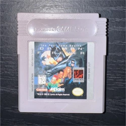 Nintendo Batman Forever Game Boy 1995 Action NTSC-U/C Acclaim Batman Series