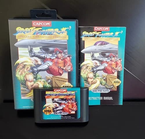 🔥 Street Fighter II Special Champion Edition Sega Genesis CIB Complete Nice!