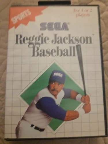 Reggie Jackson Baseball (Sega Master, 1988) Complete W/ Manual CIB - Tested!