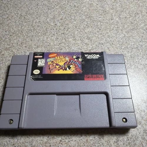 AAAHH Real Monsters Super Nintendo SNES Cartridge