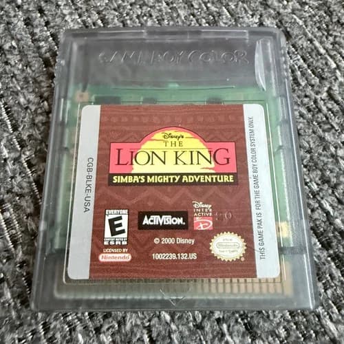 The Lion King: Simba's Mighty Adventure (Nintendo Game Boy Color, 2000)