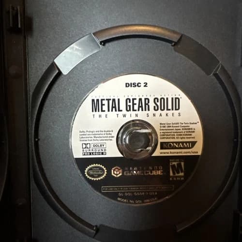 Metal Gear Solid Twin Snakes GameCube Konami Disc 2 Disc Only Tested