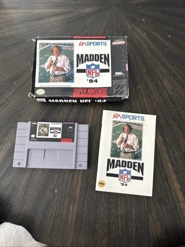 Super Nintendo SNES Game Madden NFL 94 CIB Complete In Box