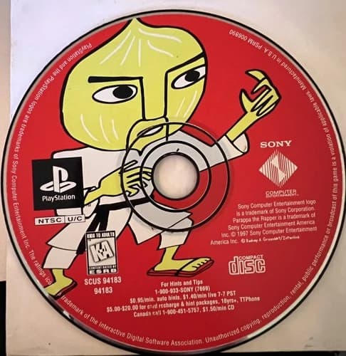 PaRappa the Rapper for PlayStation 1 PS1 1997 - Disc Only - Tested WORKS