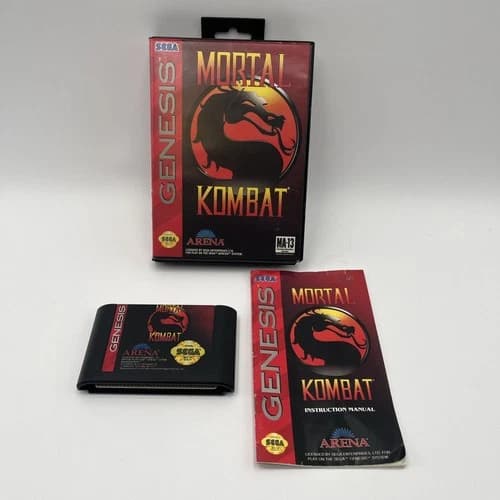 Mortal Kombat Sega Genesis CIB Tested Cleaned Authentic Great Condition