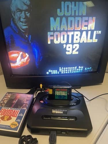 John Madden Football '92 (Sega Genesis, 1991) Tested Working Cib