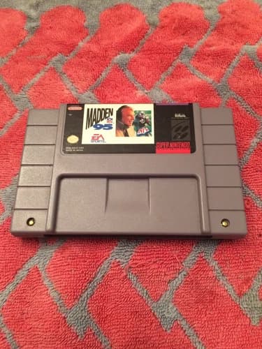 Super Nintendo SNES Madden 95 NFL Football Video Game Cartridge