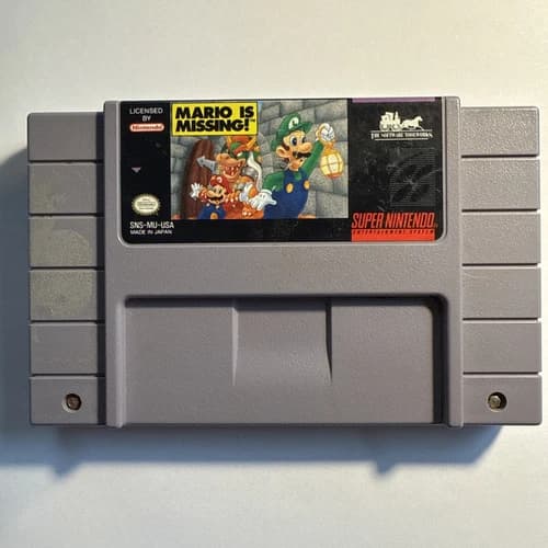 Mario is Missing (Super Nintendo SNES) Authentic Cartridge - US VERSION