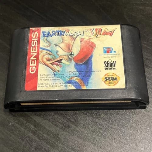 Earthworm Jim (Sega Genesis, 1994) Video Game Sega Games - Cart Only Video Game