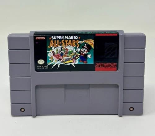 Super Mario All-Stars Nintendo SNES 1992 Video Game Cart Only Tested And Working