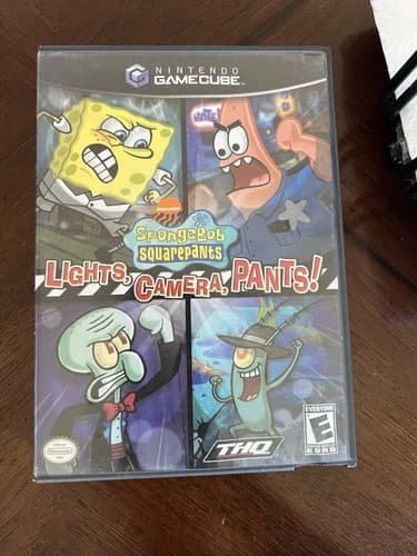 SpongeBob Lights Camera Pants GameCube Cib Tested Working Manual Included