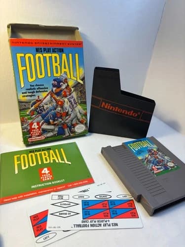NES Play Action Football Nintendo NES CIB Complete in Box Manual Tested