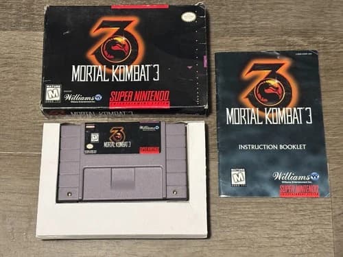 Mortal Kombat 3 Super Nintendo Snes Complete CIB Authentic