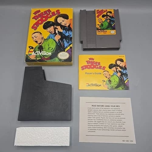 The Three Stooges (Nintendo Entertainment System NES) Complete With Manual CIB