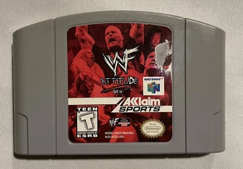 WWF Attitude Get It! (Nintendo 64, 1999) Authentic N64