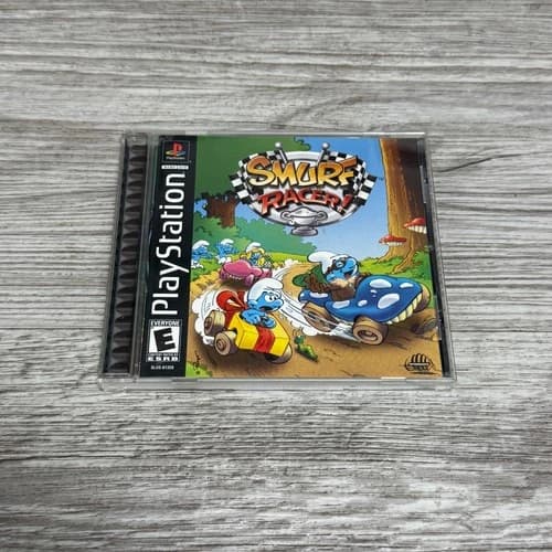 Smurf Racer (Sony PlayStation 1, 2001) PS1 Black Label Complete W/ Manual Tested
