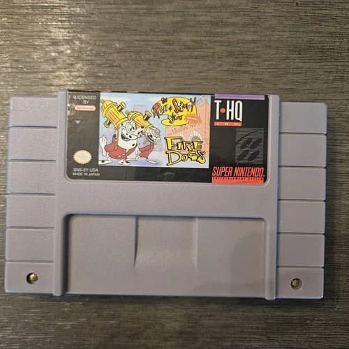 The Ren & Stimpy Show: Fire Dogs SNES Cartridge - Authentic, Tested