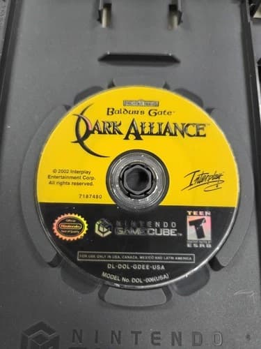 Baldurs Gate Dark Alliance Nintendo Gamecube Disc Only *Tested* SEE PICTURES