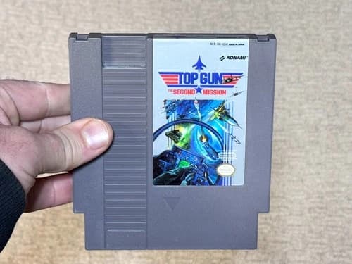 Top Gun The Second Mission - Nintendo NES Game Cartridge - Authentic - Tested