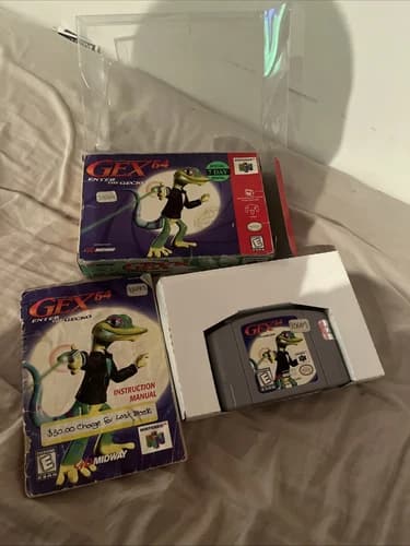 Gex 64: Enter The Gecko Nintendo 64 N64 CIB Complete in box