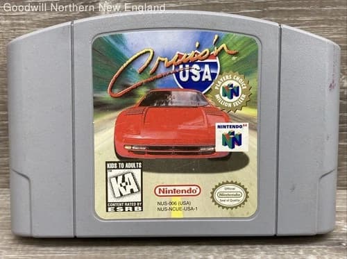 Cruis'n USA Nintendo N64 Video Game Authentic Cartridge Only Tested Works