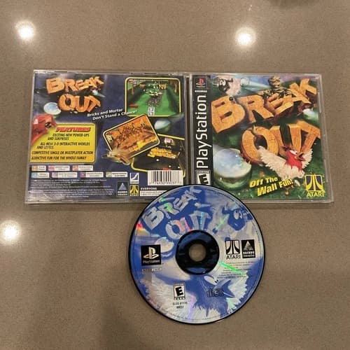 Breakout (Sony PlayStation 1, 2000) PS1 Complete CIB
