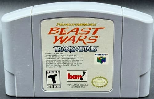 Transformers Beast Wars Transmetals Nintendo 64 N64 Game Only Authentic