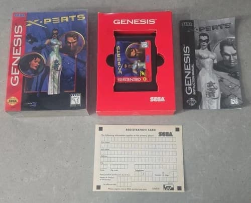 X-Perts Genesis Cart Manual Box Reg Card Tested Complete CIB VG