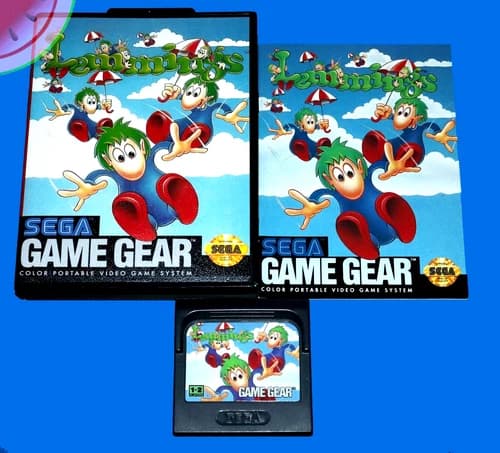 TESTED Sega GAME GEAR Authentic LEMMINGS Completed with Manual in NEW Box CIB