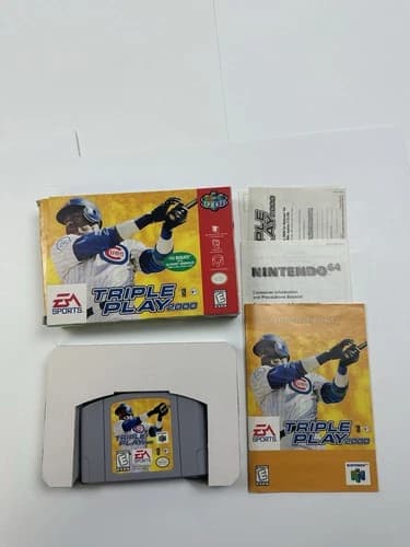 Triple Play 2000 Nintendo 64 Game N64 Complete! CIB Cartridge Instructions Box