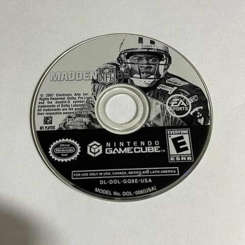 Madden NFL 08 (Nintendo GameCube, 2007) Disc Only Tested