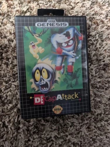 Decap Attack (Sega Genesis, 1991) CIB Complete w/ Manual Tested & Working